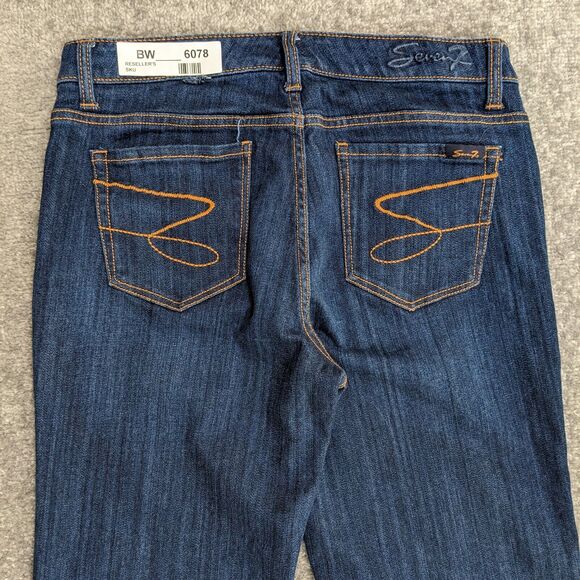 Seven7 Flare Flared Jeans Women‎ Size 8 Blue Stretch - Picture 4 of 16